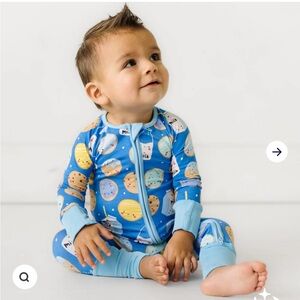 NWT little sleepies Blue Milk and Cookies Kids pajamas